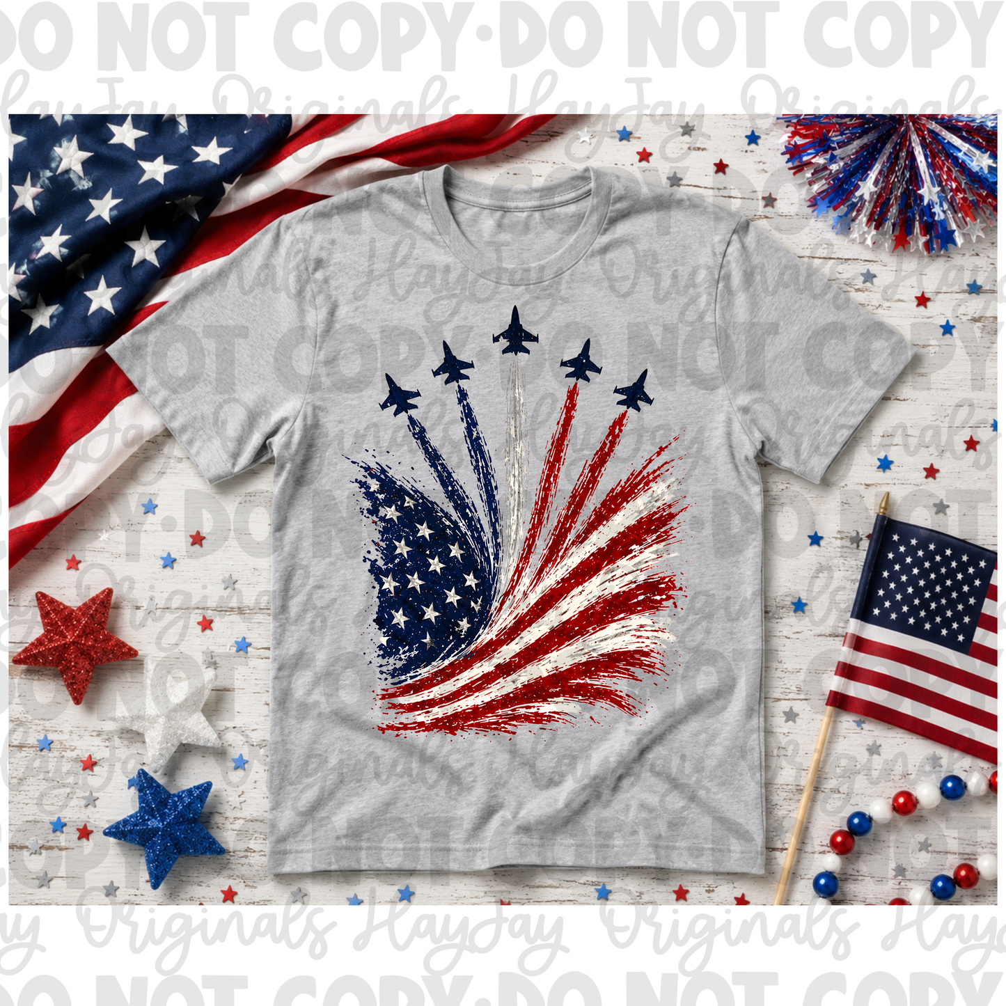 Flag with jets tee