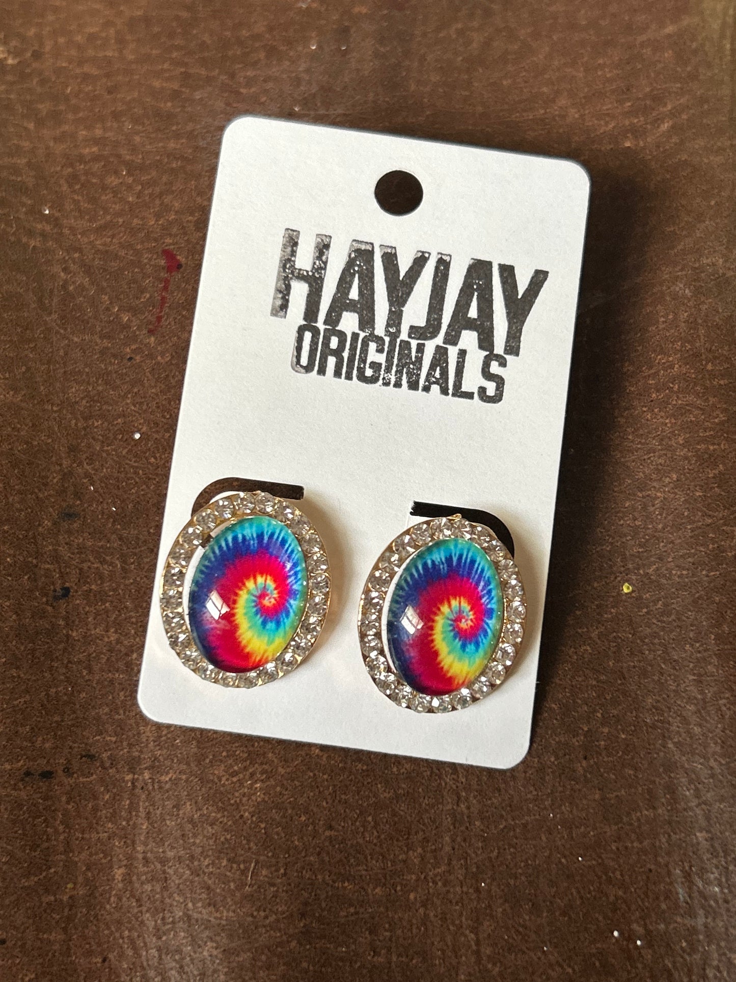 Tie-dye fancy studs