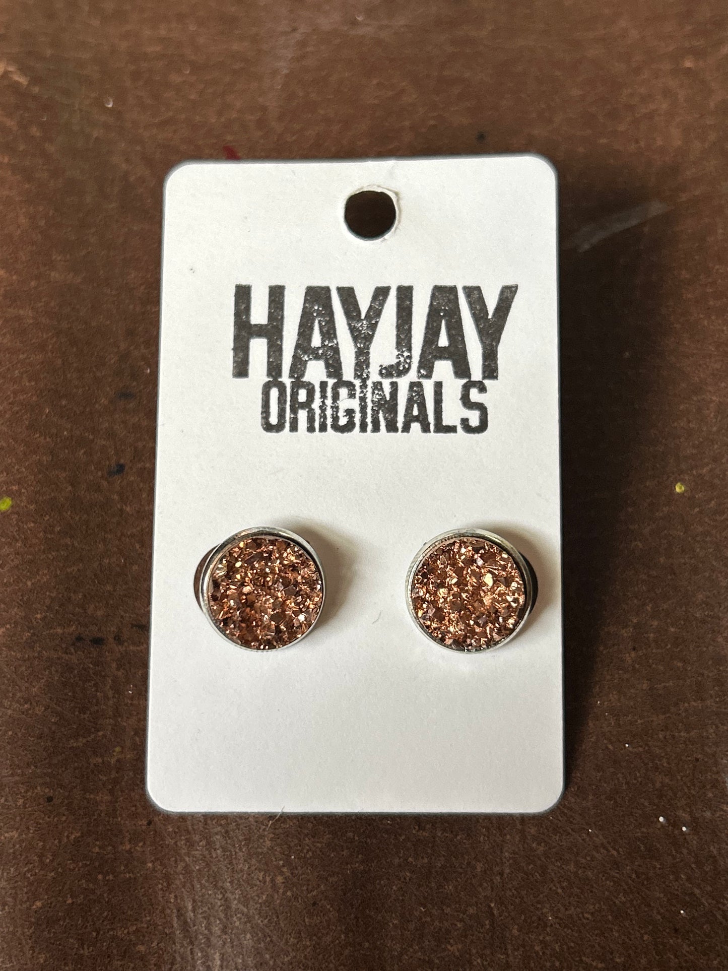 Druzy studs