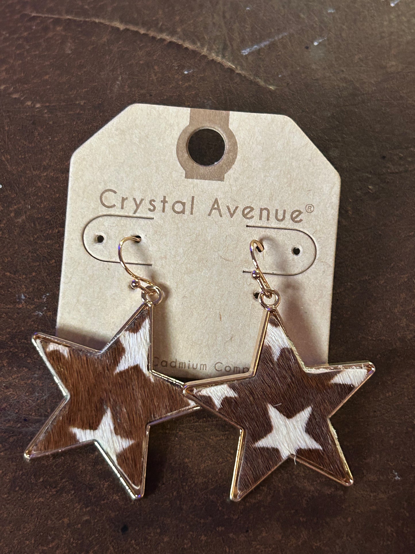 Star hair on earrings