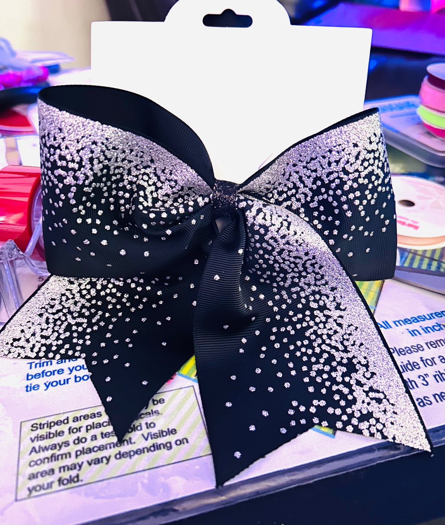 Black Dazzle big ribbon bow