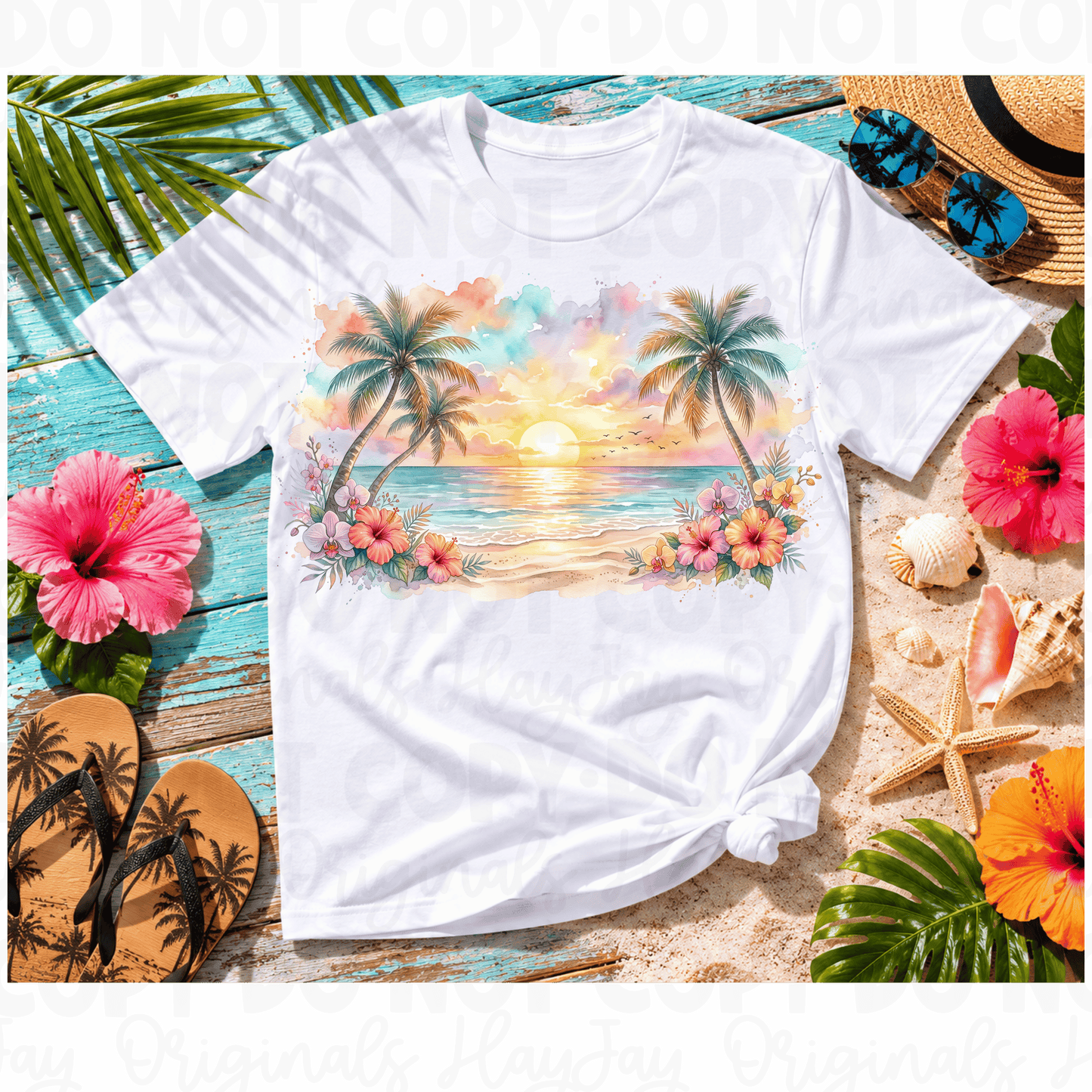 Beach sunset tee