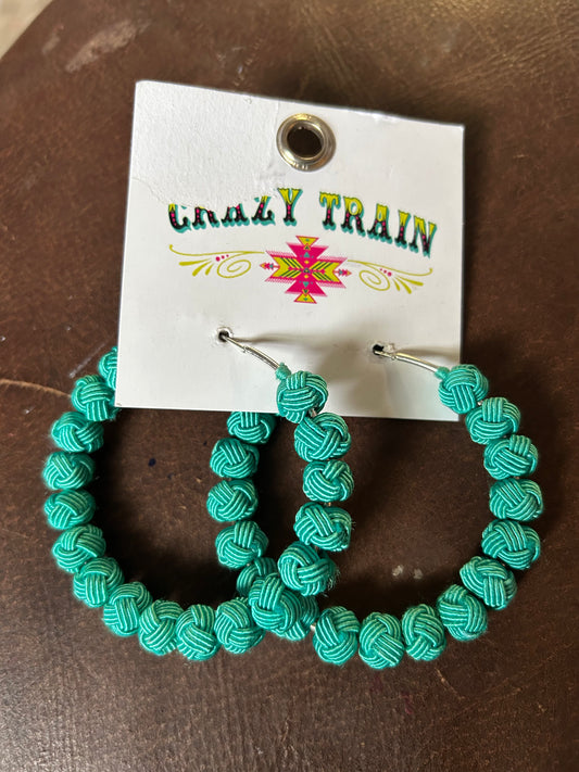 Turquoise hoops