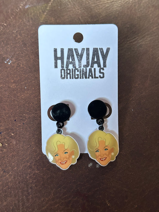 Betty White earrings