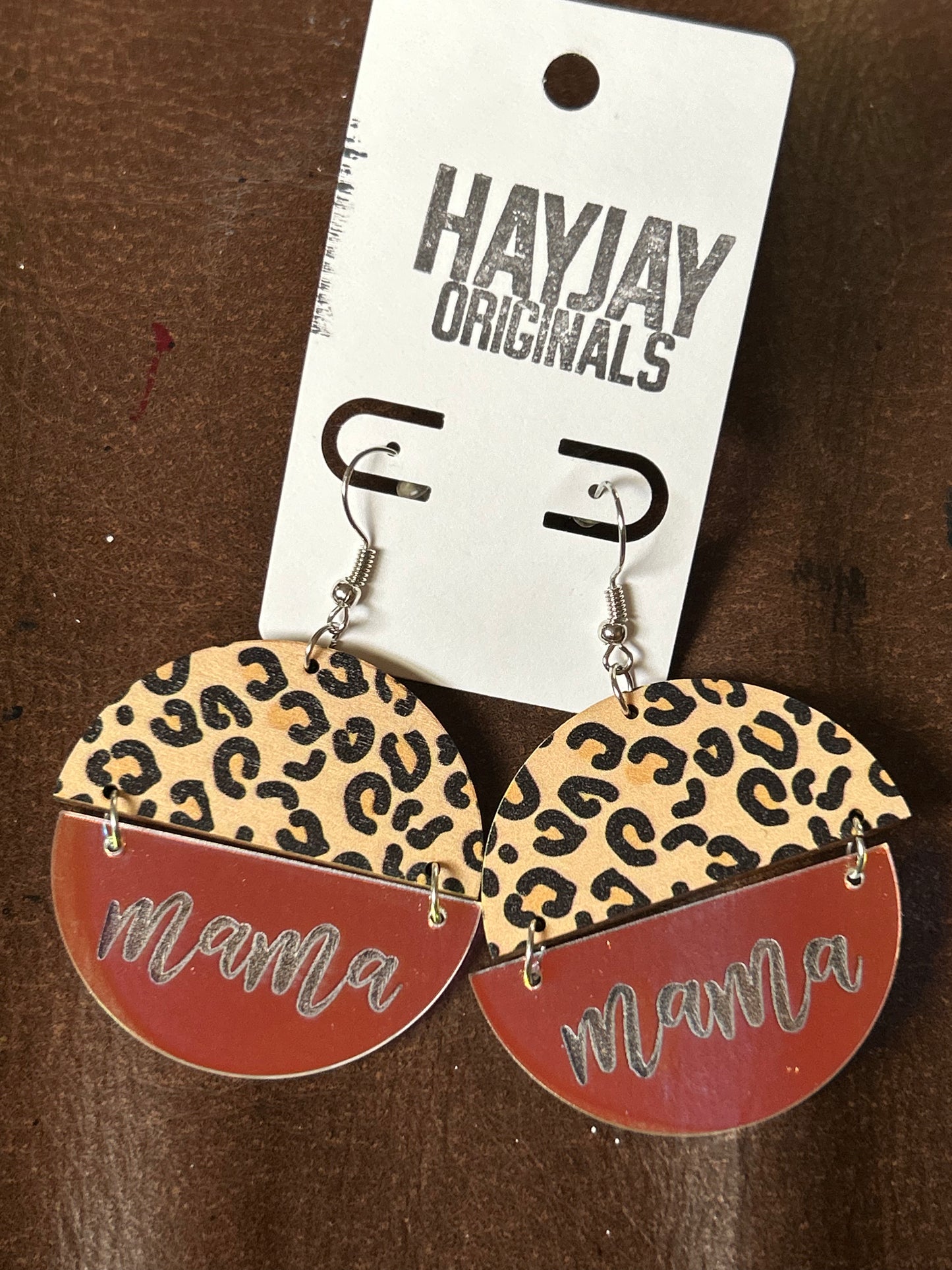 Mama holographic earrings