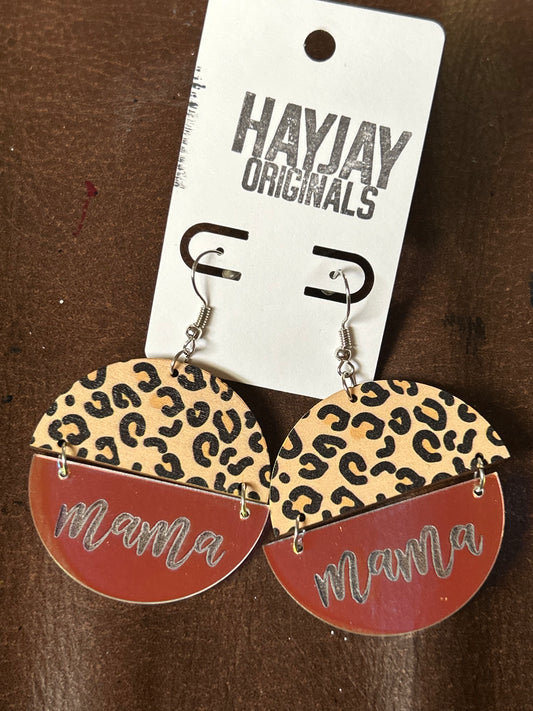 Mama holographic earrings