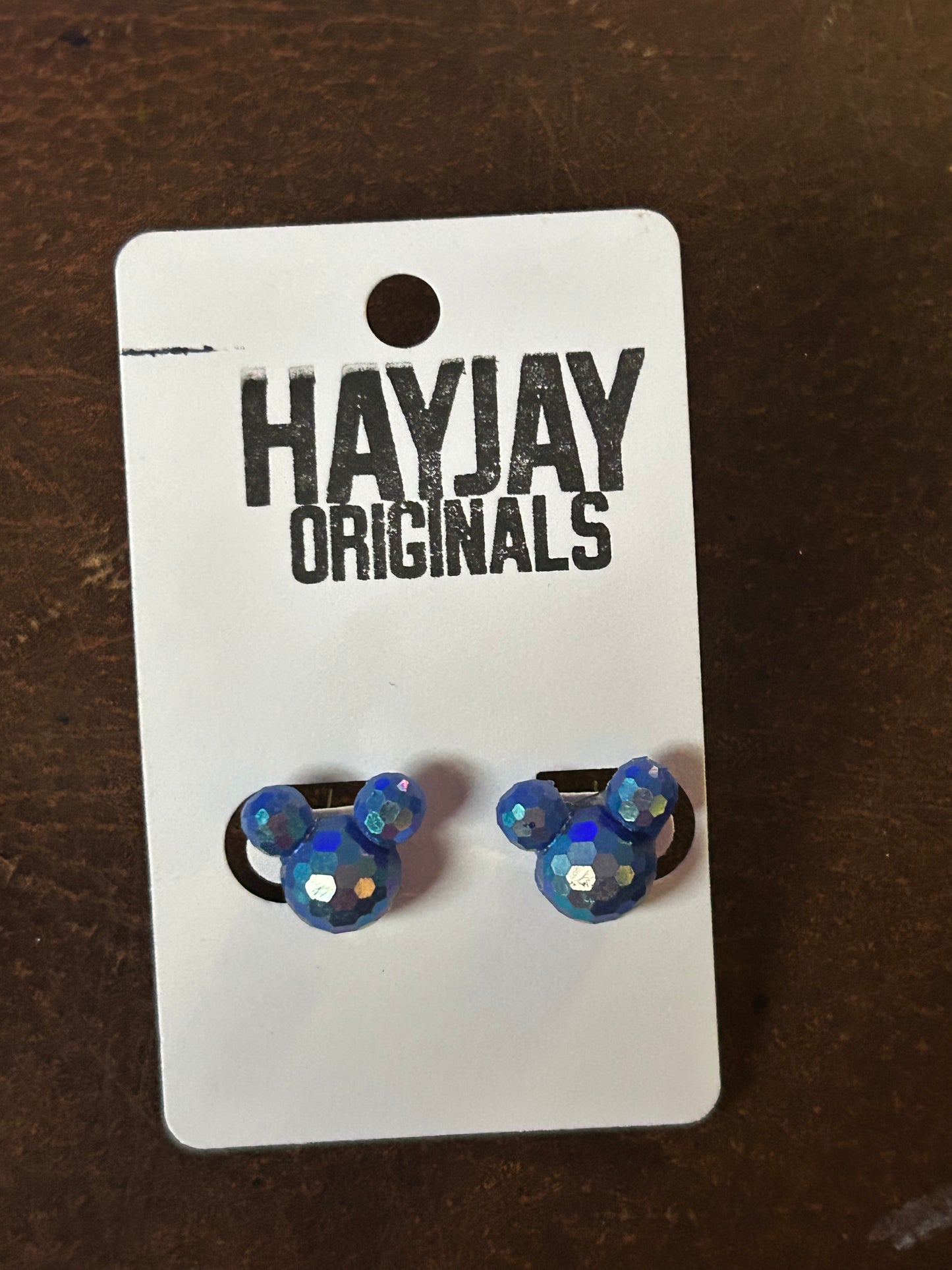 Blue mouse studs