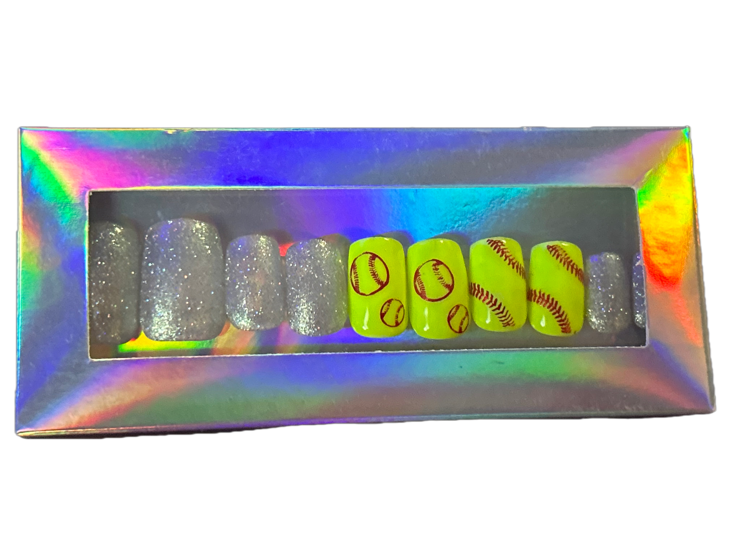 Softball press on nails