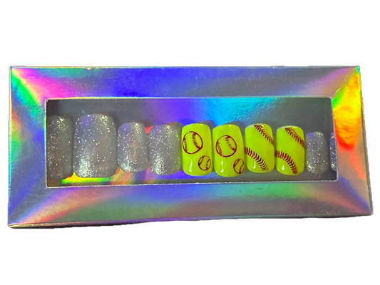 Softball press on nails