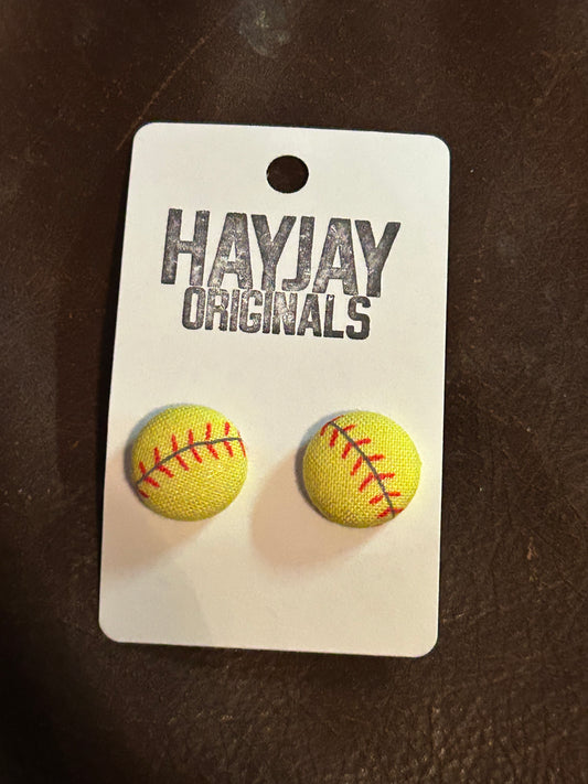 Softball button studs