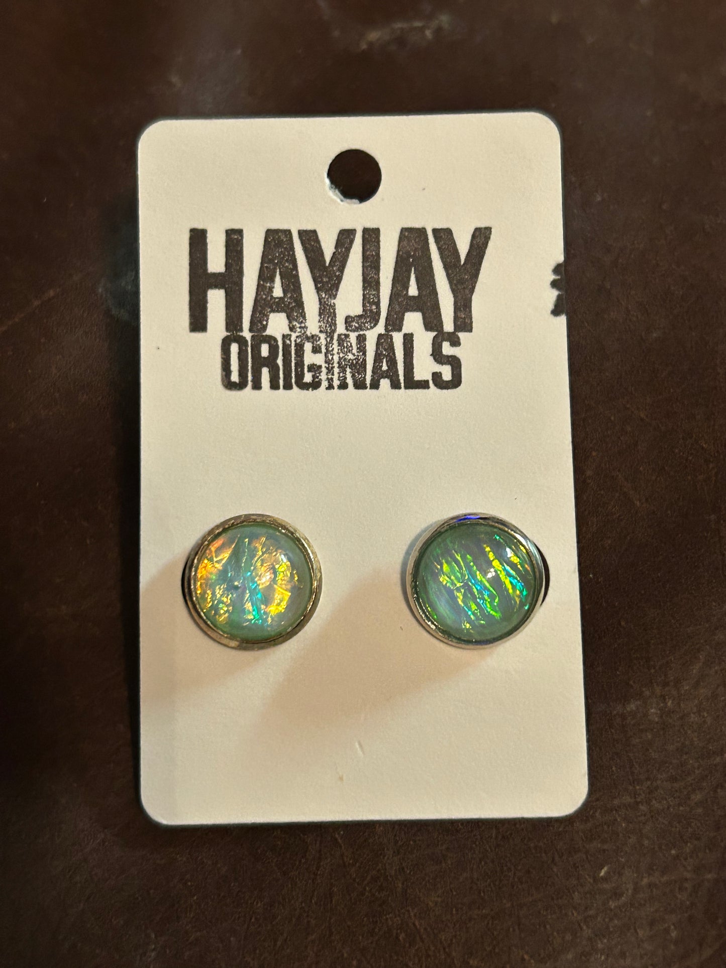 Turquoise halographic studs