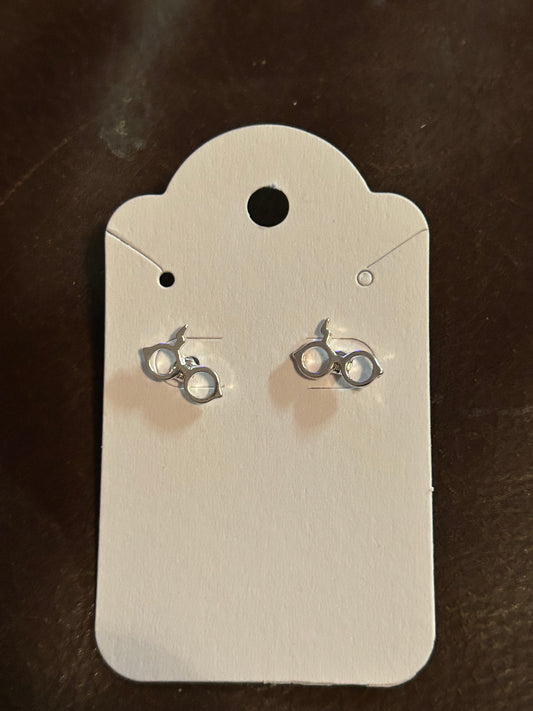 Silver HP glasses studs