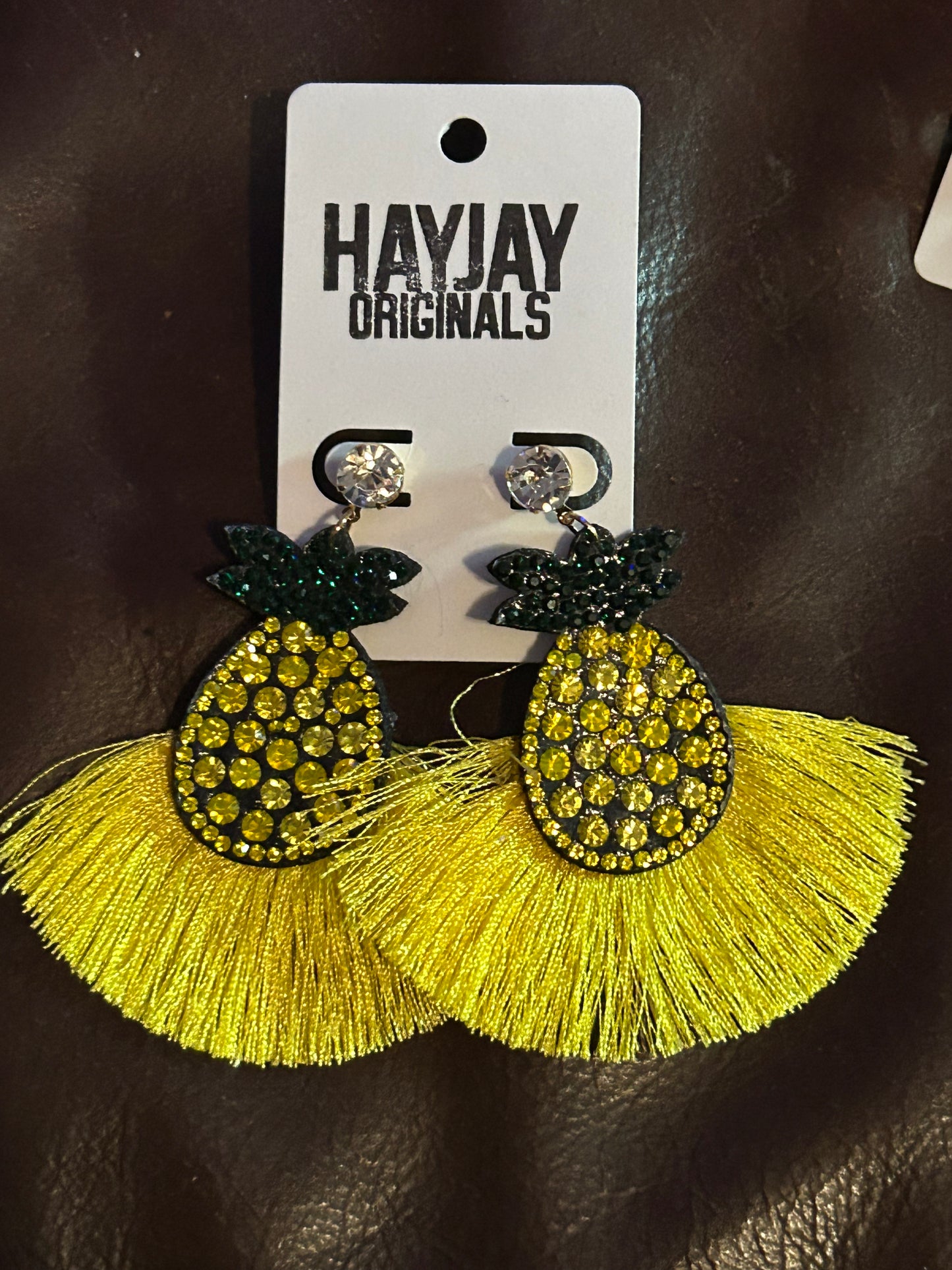 Pineapple fringe earrings