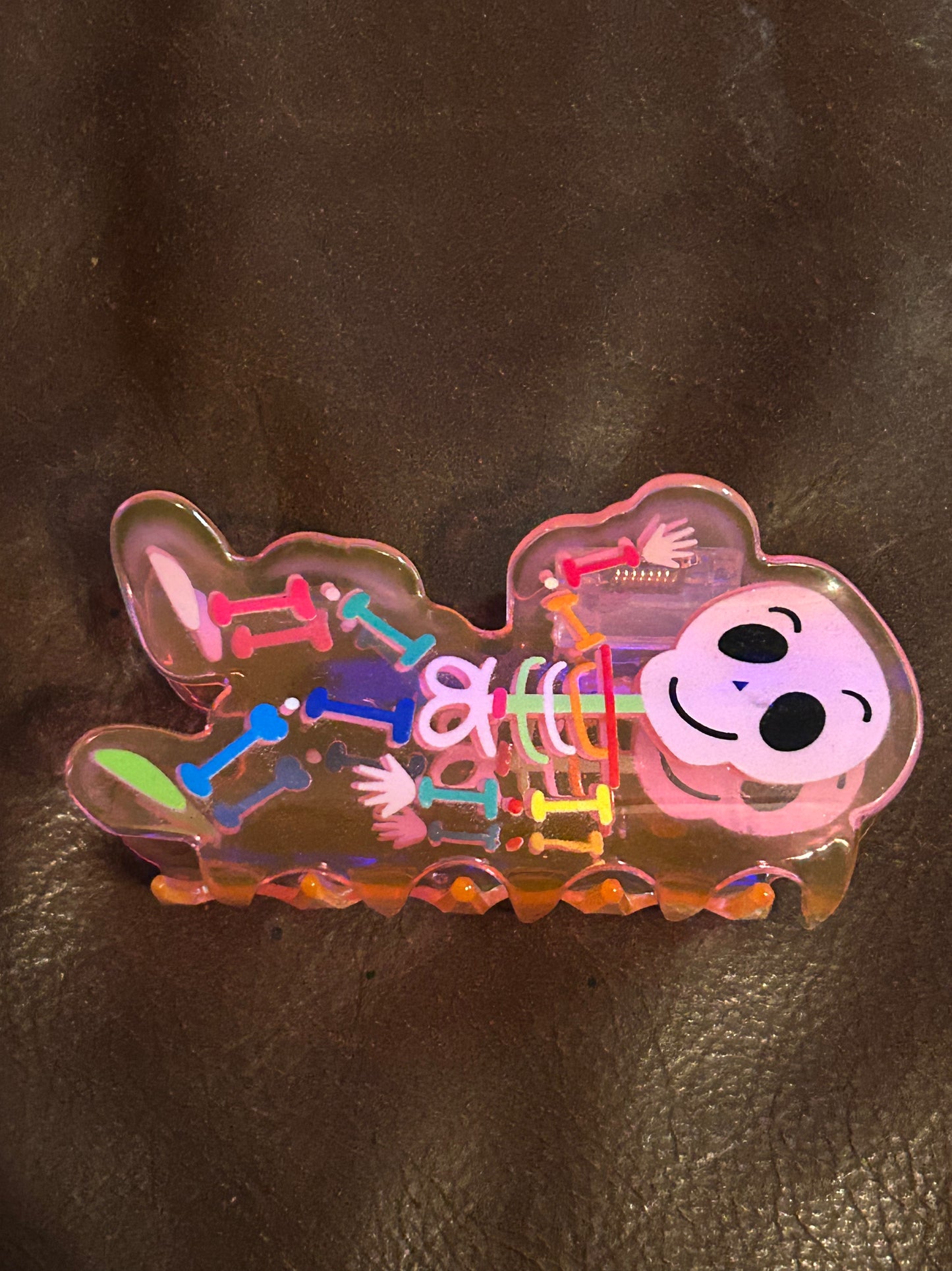 Rainbow skelly claw clip