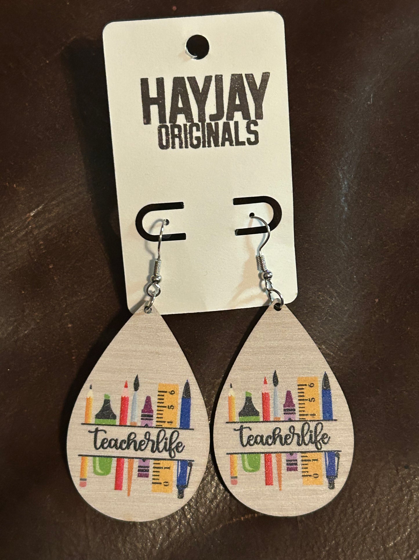 Teacher life earrings