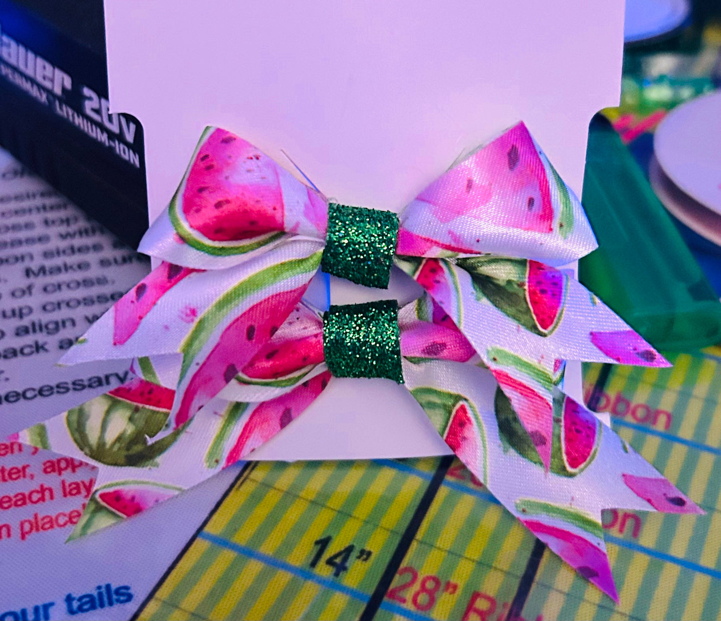Watermelon ribbon piggies